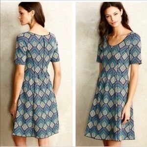 Anthropologie HD in Paris Hollyhock Dress XS